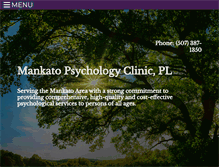 Tablet Screenshot of mankatopsychologyclinic.com